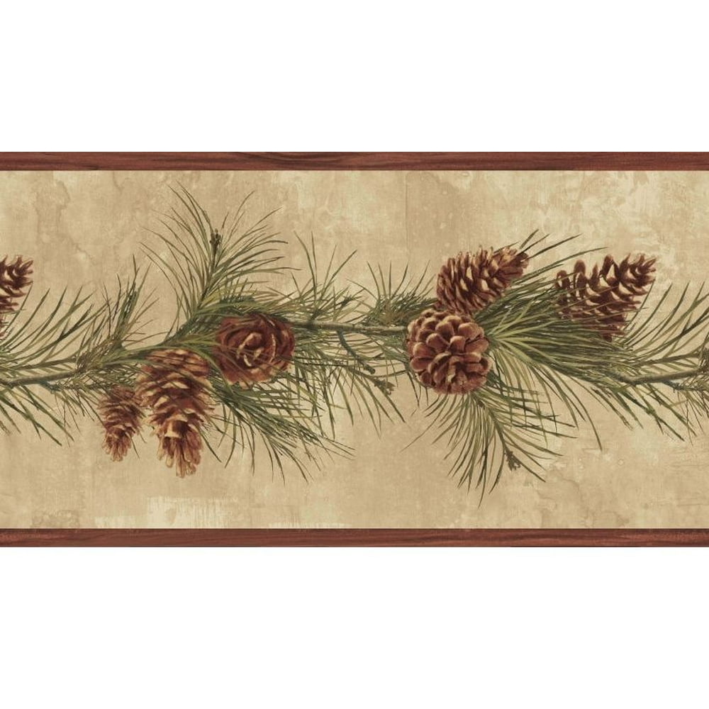 878469 Pine Cones Wallpaper Border HTM48403b - Walmart.com - Walmart.com