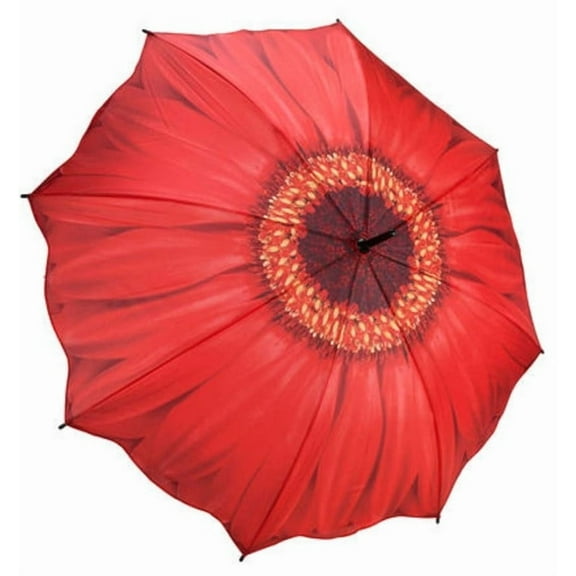 galleria Red Daisy Folding Umbrella