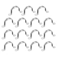 thumbnail image 1 of 15Pcs 45mm(1-49/64") Abrazadera de cable aislada con recubrimiento de acero inoxidable de 2 agujeros, abrazadera en forma de U, plateada, 1 of 6