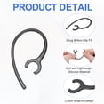 thumbnail image 3 of Uxcell 6 Pcs Replacement Ear Hooks (9mm/0.35 Inch, Black) - Soft Silicone Universal Small Ear Loop Clips Anti-Slip Earbuds Replacement for Single-Ear Bluetooth Headset, 3 of 6