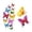 Multicolor, variant on 12 Pcs 3D Butterfly Wall Decals Pink 4 Sizes Removable Self-Adhesive Stickers for Girls Bedroom Nursery Decor