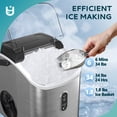 thumbnail image 2 of EUHOMY Chewable Nugget Ice Maker, 34.5lbs/24H, Portable Countertop Ice Machine with Handle & Self-Cleaning, Silver, 2 of 9