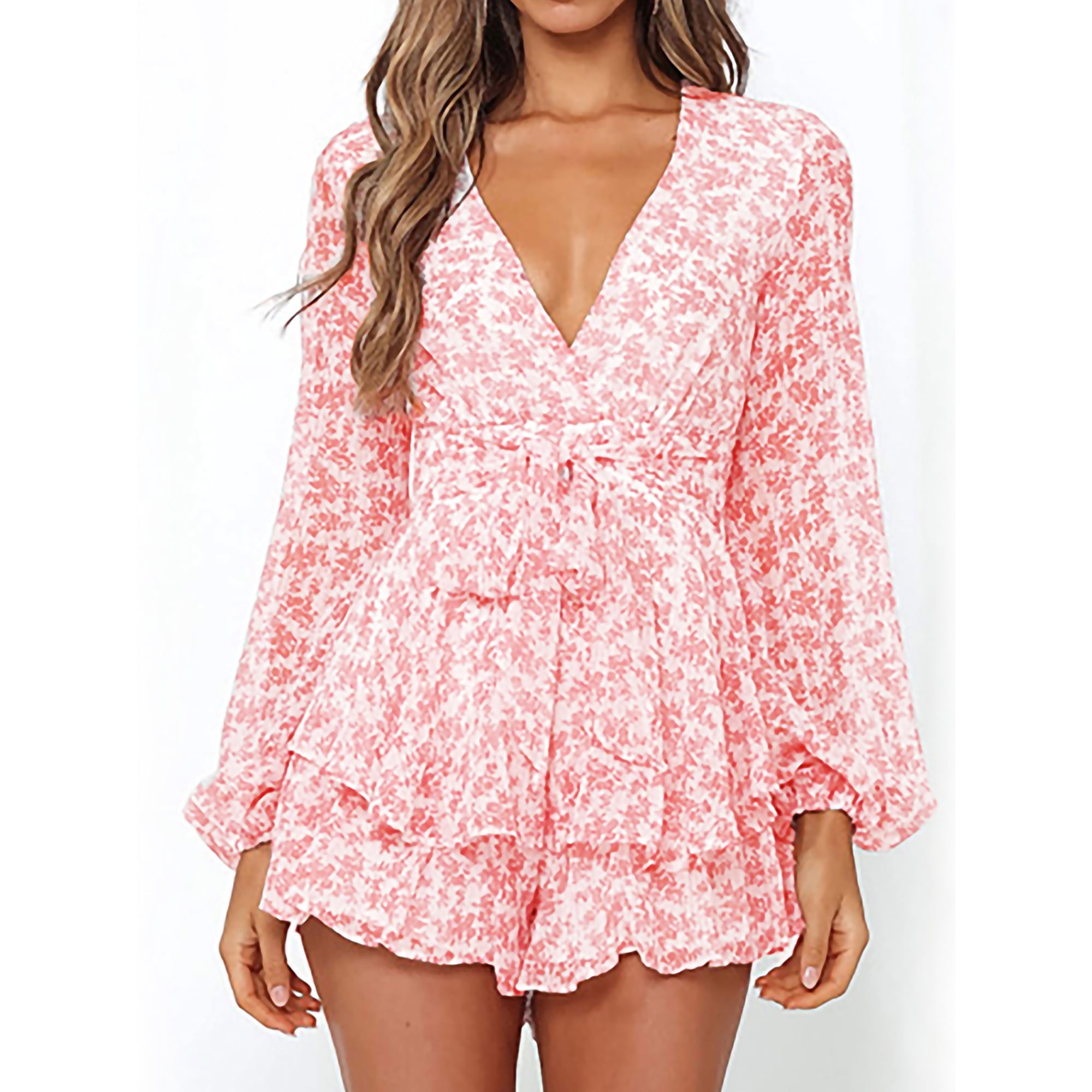 MAWCLOS Women Short Mini Dresses Tunic T Shirt Dress T shirt Sundress Shorts Summer Swing Playsuit D2206 5 Red M Walmart
