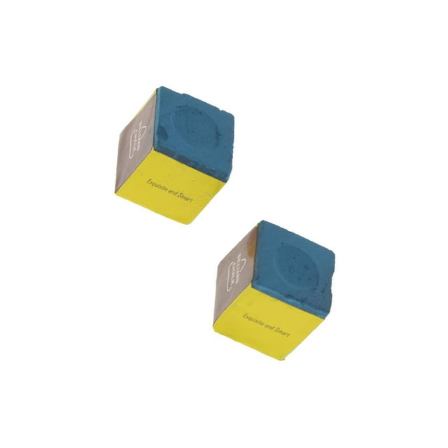 fastboy 2 Pcs Cubes Pointe de Queue de Billard Table Craie Snooker Accessoires de Billard Bleu