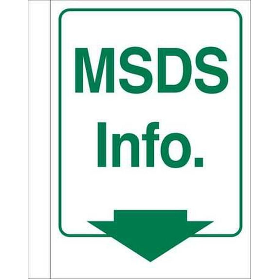 BRADY 49042 Information Sign, 12 x 9In, Green on White