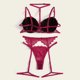 thumbnail image 5 of Gibobby Lencería mujer erótica Conjunto Lencería Tanga Y Bralette con Relleno Stretch Encaje Moda Push Up, Brasier y Pantie Nightwear Pantys Sexy(Vino, M), 5 of 5