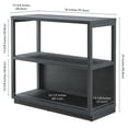 thumbnail image 5 of Evelyn&Zoe Thalia 33" Tall Rectangular Bookcase, Charcoal Gray, 5 of 6