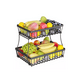 thumbnail image 1 of Cesta De Frutas De Cocina De Metal De 2 Niveles Desmontable negro, 1 of 4