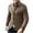 Khaki, variant on Herrnalise Mens Fuzzy Sherpa Jacket Hoodie Pullover Sweater Stand Collar Elastic Solid Color Half Sweater For Men Stand-up Collar Sweater Fall Outwear with Pocket