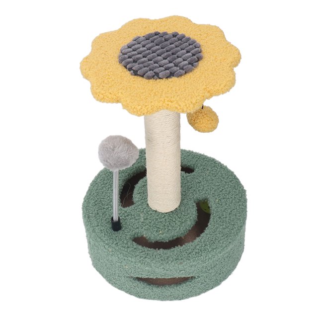 Matériaux Durables Poteau à Griffer pour Chat, Design Multifonctionnel, Base Renforcée, Sonnette de Réduction de l'Anxiété, Apparence Adorable pour Escalade Saut