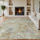 thumbnail image 1 of Alfombra Area Rug Yidanamy de 8 x 10 pies, color beige, marrón, abstracto, lavable, 1 of 9
