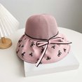 thumbnail image 2 of QSAWXQZ Women's Bucket Hat Bow Foldable Soft Brim Summer Beach Sun Hat Lightweight Travel Headwear Free Size, 2 of 5