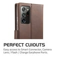 thumbnail image 4 of Dteck Case For Samsung Galaxy Note20 (6.7 inches) 2020 Released ,Magnetic Leather Stand Luxury Case Protective Shockproof Card Holder Wallet Phone Cover,Brown, 4 of 5