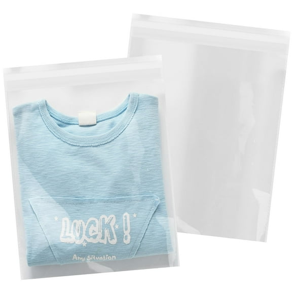 1000 Count - 10" x 13" Self Seal Clear Cello Cellophane Resealable Plastic Poly Bags for Prints, Photos, Documents, Clothing, T-Shirt