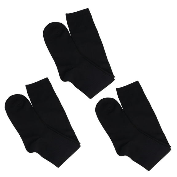 BESTYASH Training Socks Boys Long Socks Black Material 3 Pairs for Fan Gear