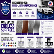 Colored Epoxies Dark Gray Epoxy Resin and Hardener Kit, 2:1 Mix Ratio, Garage Coatings, Flake Floors, Metallic Epoxy Flooring, Dark Gray, 3 Gallon Kit