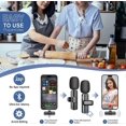 thumbnail image 3 of Wireless Lavalier Microphone, 2 Mini Microphones and Receiver, Wireless Lavalier Microphone for Video Recording/Live Streaming, 3 of 5