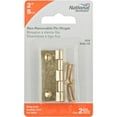 thumbnail image 2 of National Hardware - V518 2"Hinge NRP 2/pk - Polished Brass, 2 of 2
