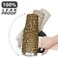 thumbnail image 6 of 40oz Fashion Leopard Pattern Stainless Steel Flip Straw Tumbler Spill Proof Travel Cup Double Wall Vacuum Insulated Coffee Mug with Top Handle, 6 of 6
