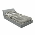 thumbnail image 3 of Rustic Bedding Set with Sheet & Covers, Monochrome Old Closed Store Front with Jalousie and Classic Medieval Touch Historic Photo, Printed Bedroom Decor 2 Shams, 4 Sizes, Grey, by Ambesonne, 3 of 3