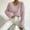 Pink, variant on Sakmal Fall Sweaters for Women Black Teacher Crochet Pullover Tops V Neck Long Sleeve Casual Solid Sweaters for Women
