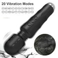 thumbnail image 2 of XBONP Mini Personal Massager Wand for Women, 20 Vibrating Patterns 8 Speeds Body Massager Cordless USB Rechargeable for Back Neck Shoulder Sports Recovery, Black, 2 of 5