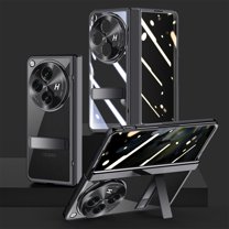 for OnePlus Open Case with Privacy Screen Protector, Built-in Adjustable Kickstand & Magnetic Hinge Protection All-Inclusive Protective Case for OnePlus Open, Black