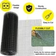 thumbnail image 2 of 24'' x 100' 1/2inch Hardware Cloth 16 Gauge Black Vinyl Coated Welded Fence Mesh for Home and Garden Fence and Home Improvement Project, 2 of 7