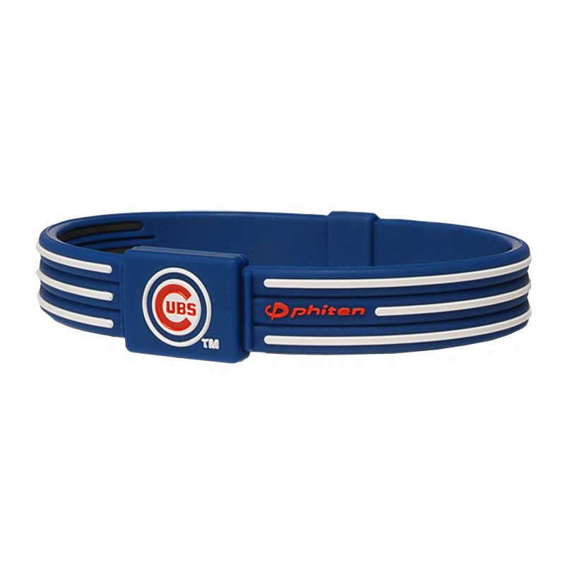 Chicago Cubs Phiten Titanium Bracelet Wristband S-Type 6.75