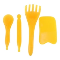 Unique Bargains 1 Set Gua Sha Facial Massage Beauty Tool Durable Skincare and Massaging Tool Yellow