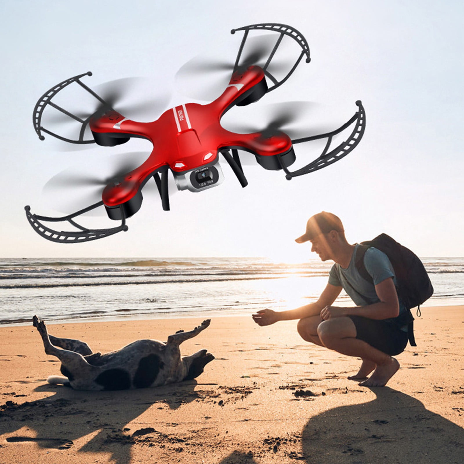 Drone with 8k High-Definition Dual Camera, 360°Stunt Roll, One Click Takeoff And Landing, Remote Control Toys Gifts for Boys And Girls
