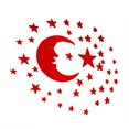 thumbnail image 1 of Cheers Removable 3D Acrylic Mirror Surface Moon + 38Pcs Stars Wall Sticker Home Decor, 1 of 7