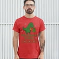 thumbnail image 3 of Tee Hunt The Struggle is Real T-Shirt Funny T-Rex Ugly Sweater Christmas Men's Tee, Red, 3X-Large, 3 of 5