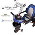 thumbnail image 2 of Triciclo Infantil Tipo Carriola con Bastón Ajustable Luz y Sonido-Azul, 2 of 8