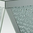 thumbnail image 4 of DecMode 19" x 23" Silver Glass Mirrored Geometric Accent Table with Crystal Embellishments, 1-Piece, 4 of 9