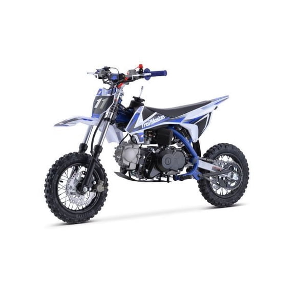 Blue - Trailmaster TM11 110cc Dirt Bike, Automatic Clutch Electric Start
