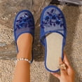 thumbnail image 5 of Chinese Slippers for Women, Mesh Floral Flats Slippers, Breathable Plum Blossom Embroidered Anti-slip Sandals 38, 5 of 5