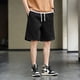 thumbnail image 1 of Pantalones cortos de gran tamaño para hombre, pantalones de verano de cinco puntos para hombre, pantalones holgados informales americanos para niño, 1 of 4
