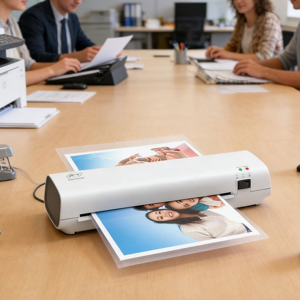 Máquina laminadora,Máquina laminadora A4 Laminadora personal de 9 pulgadas,Máquina laminadora térmica portátil de escritorio,Uso doméstico en oficinas pequeñas: calentamiento de 3 a 5