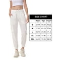 thumbnail image 7 of Pdbokew Women's Cargo Hiking Pants Lightweight Quick Dry Fit Comfy Athletic Casual Outdoor Trip Pockets Elastic Waistband White M, 7 of 7