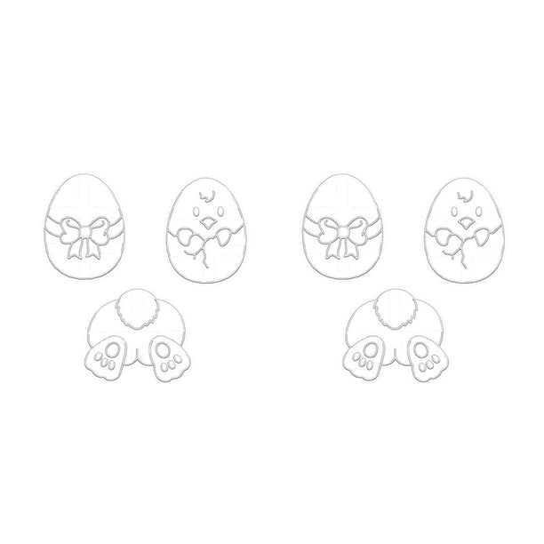 Bewildely Molde para repujado de galletas, moldes de Pascua, celebración de festivales, suministros de herramientas para hornear Type2 NO2