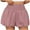 Pink, variant on Summer Savings Akafmk Summer Womens Shorts, Women Casual Shorts, Women's Shorts Casual Flowy Linen High Waist Drawstring Elastic Pockets