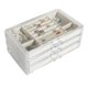 thumbnail image 3 of Soporte para pendientes cajón de 3 capas caja de almacenamiento de joyería de gran capacidad con asa portátil para tocador ANGGREK Otros, 3 of 8