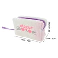 thumbnail image 2 of 1 Pc Women Portable Sequin Plush Cat Makeup Bag for Vacation Light Assorted Color Plush, 2 of 3