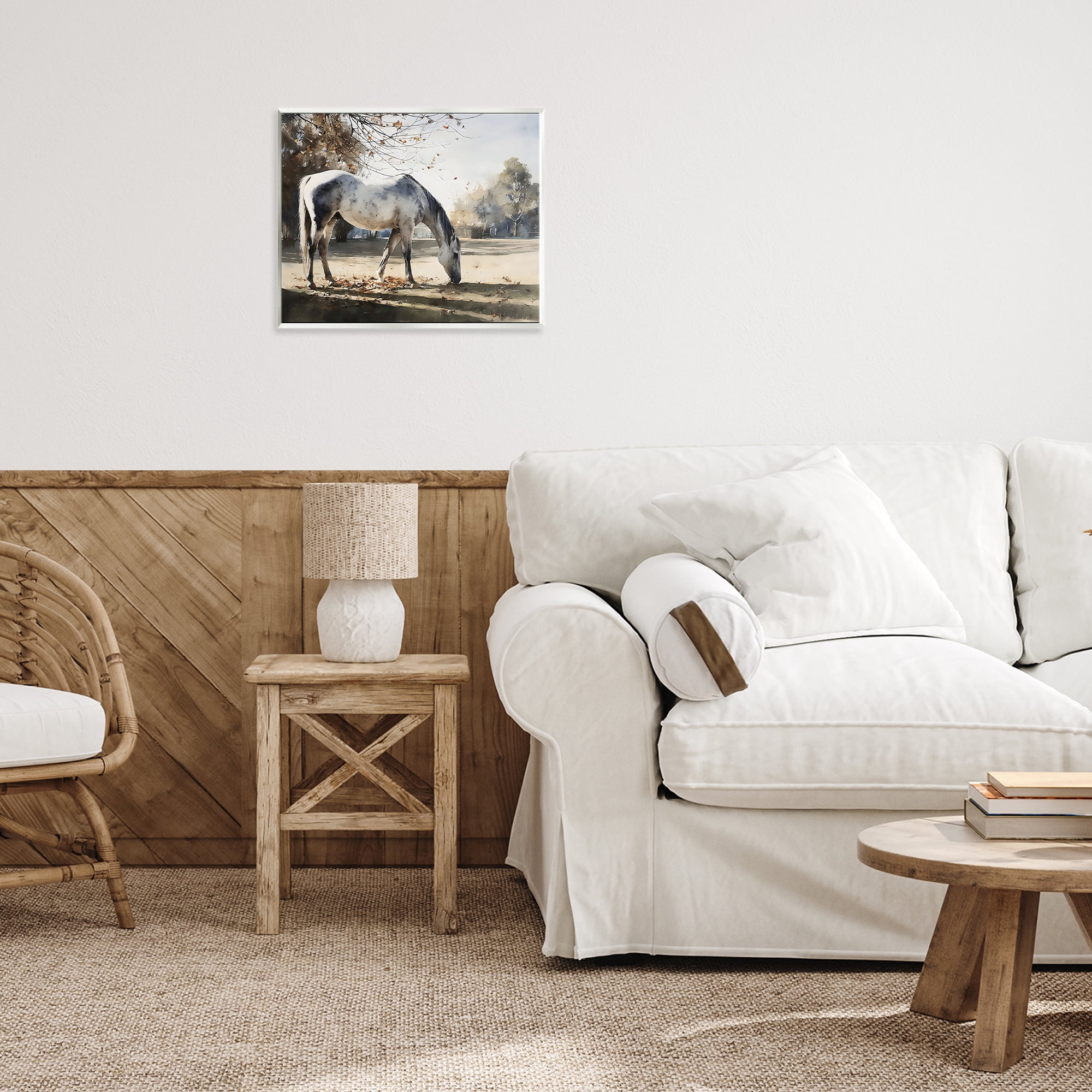 Stupell Industries Grey & White Mare Grazing Wall Plaque Art, design by Franklyn Gregory