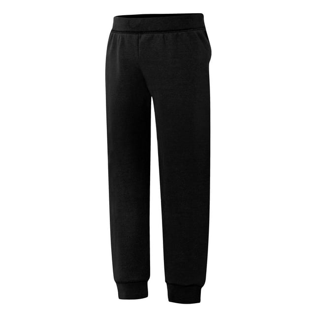 Hanes Girls ComfortSoft EcoSmart Jogger Sweatpants, M, Black