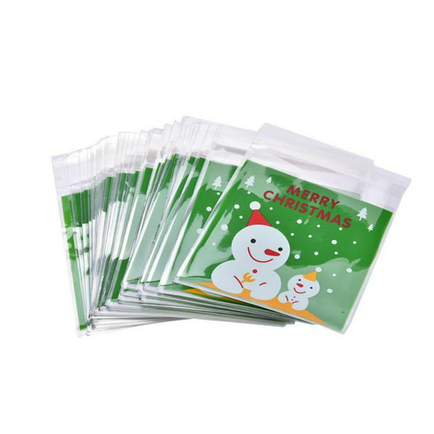 100 Pcs Christmas Cookie Bags Cookie Bakery Decorating Bags Biscuit Roasting Treat Gift Diy Plastic Bags For Halloween Christmas Day Walmart Com Walmart Com