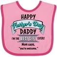 thumbnail image 3 of Inktastic Happy Father's Day Best Ever Boys or Girls Baby Bib, 3 of 4