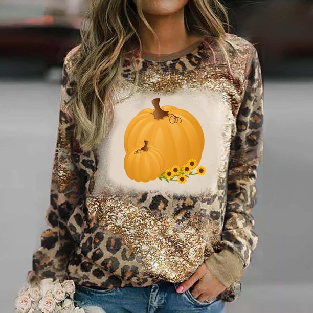 Ichuanyi Liquidación de mujeres Halloween de cuello redondo para mujeres estampado con manga larga ICHUANYI WER202308183751