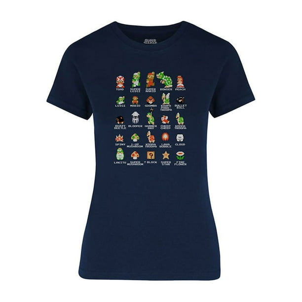 Playera Mujer Super Mario Retro - Fan Army Nintendo - Pixels